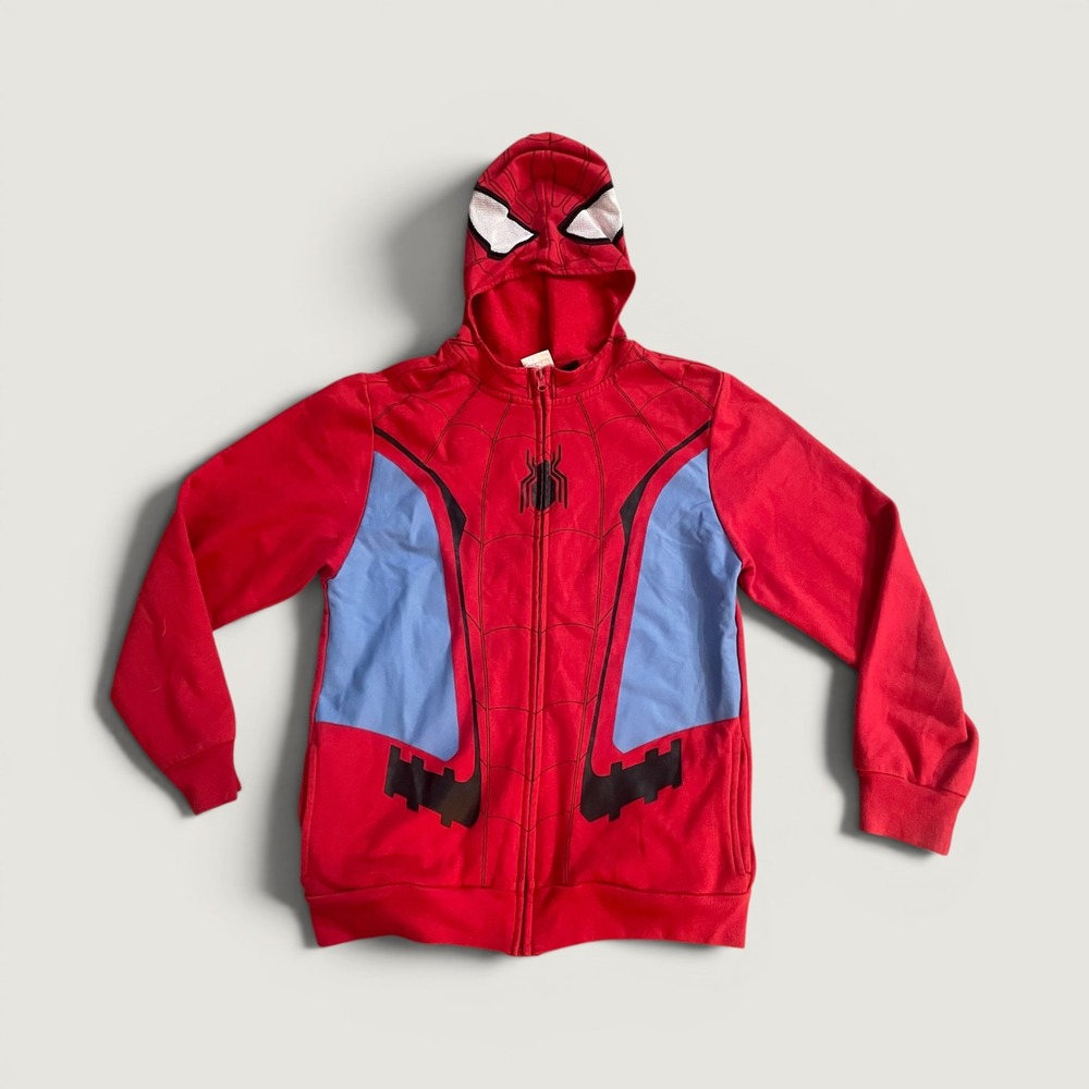 Spider-Man Far From Home Zip Mask Hoodie Youth L Mad Engine Marvel Cosplay